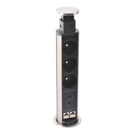 654971 TOWER60 3X2P+T RJ45 USB A+C
