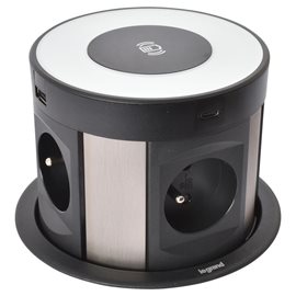 654981 TOWER120 4X2P+T USB A+C WL.NAB