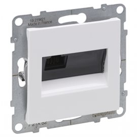 721152 SUNO BÍLÁ DATOVÁ ZÁSUVKA JEDNODUCHÁ 1X RJ45 CAT.6, UTP NESTÍNĚNNÁ