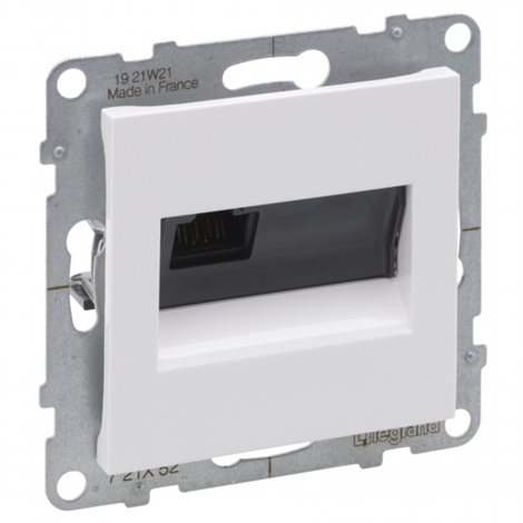 721152 SUNO BÍLÁ DATOVÁ ZÁSUVKA JEDNODUCHÁ 1X RJ45 CAT.6, UTP NESTÍNĚNNÁ