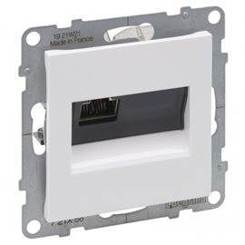721150 SUNO BÍLÁ DATOVÁ ZÁSUVKA JEDNODUCHÁ 1X RJ45 CAT.5E, UTP NESTÍNĚNNÁ