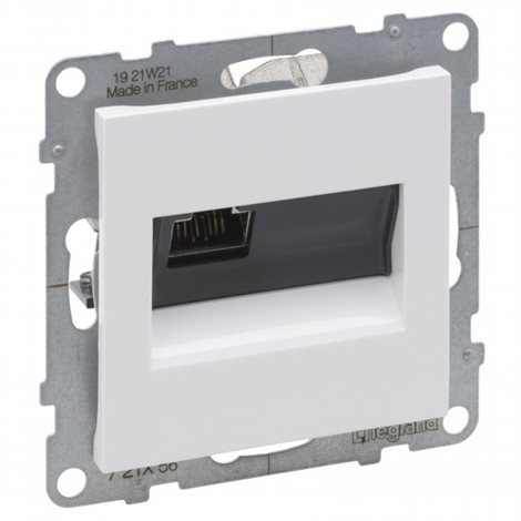 721150 SUNO BÍLÁ DATOVÁ ZÁSUVKA JEDNODUCHÁ 1X RJ45 CAT.5E, UTP NESTÍNĚNNÁ