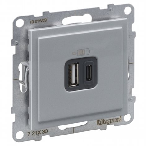 721330 SUNO HLINÍK USB NABÍJEČKA DVOJITÁ TYP A+C