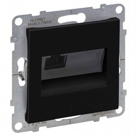 721452 SUNO ČERNÁ DATOVÁ ZÁSUVKA JEDNODUCHÁ 1X RJ45 CAT.6, UTP NESTÍNĚNNÁ