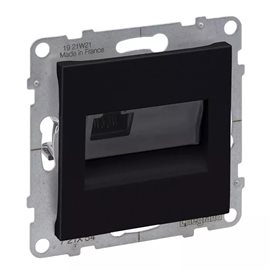 721450 SUNO ČERNÁ DATOVÁ ZÁSUVKA JEDNODUCHÁ 1X RJ45 CAT.5E, UTP NESTÍNĚNNÁ