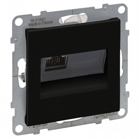 721456 SUNO ČERNÁ DATOVÁ ZÁSUVKA JEDNODUCHÁ 1X RJ45 CAT.6