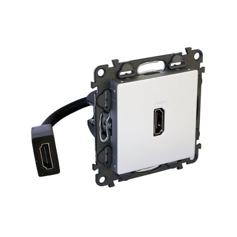 753375 VALENA LIFE PŘEDKONEKTOROVANÁ ZÁSUVKA HDMI V1.4 HLINÍK
