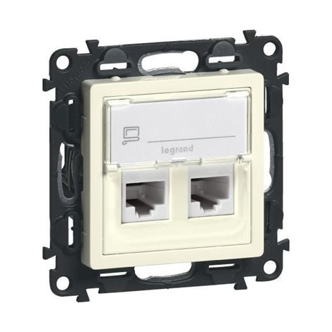 75C5UE2 VALL 2XRJ45 C5E UTP BÉŽ.LIN