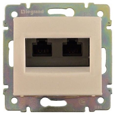 774143 VA BÉŽ. ZÁS. 2XRJ45 UTP CAT6