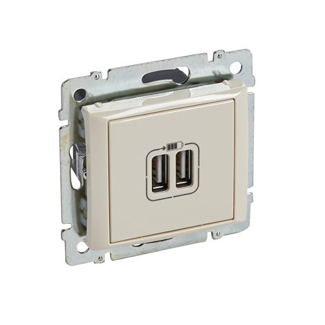 774170 VA 2XUSB NABÍJEČKA BÉŽOVÁ