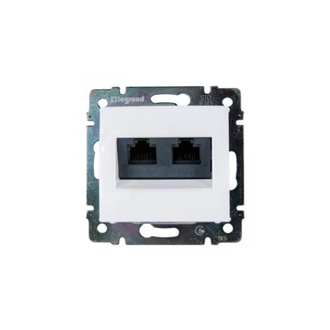 774243 VA BÍLÁ ZÁS. 2XRJ45 UTP CAT6