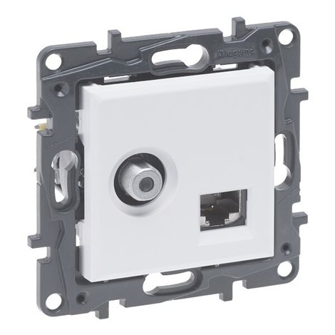 863177 NILOE S.TV TYPF+RJ45 6UTP BÍLÁ