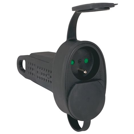90820 ZÁSUVKA GUMA 2X2P+T,VÍČKA