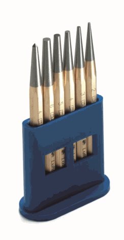 130354 Sada průrazníků s důlčíkem prům. 1 - 5 mm (6 ks)