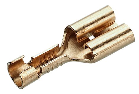 181200 Neizolovaný mosazný konektor 0,5-1/6,3x0,8 mm (100 ks)