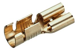 181204 Neizolovaný mosazný konektor 4-6/6,3x0,8 mm (100 ks)