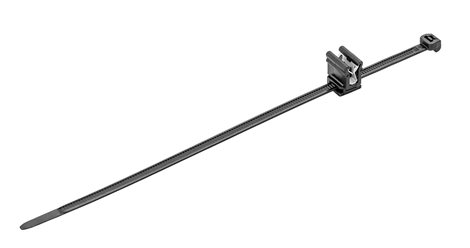 181825 Vázací páska černá UV 200 x 4,6 mm s PV klipem (100 ks)