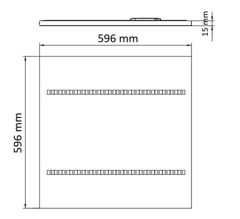 MODUS ED4000, vestavný čtverec A, modul 600, 2x optika 60°,  LED 840, SELV 700mA 7