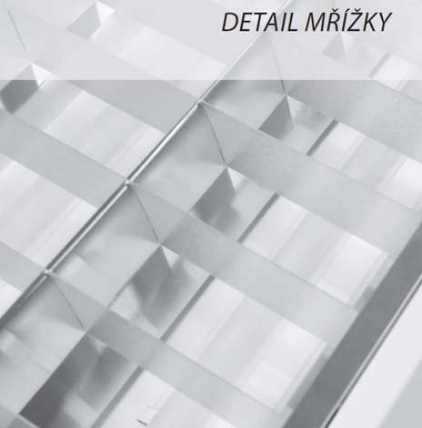 Přisazené LED svítidlo MODUS LLLX6000 vysoké 2xLED 840 1500mm mřížka MAT NONSELV 350mA 2