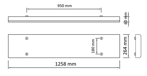 Přisazené LED svítidlo MODUS LLLX4000 vysoké 2xLED 840 1200mm mřížka MAT NONSELV 350mA 6