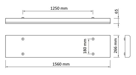 Přisazené svítidlo MODUS LLX G13 2x25W LED 1500 AL, hliník 3