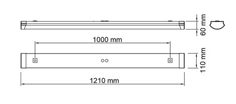 MODUS KX 5000, 1210mm, opálový PMMA kryt, přisazené,  LED 840, driver 1050mA 7