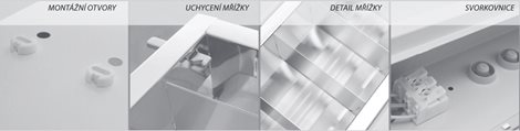 Modus LLL, 2x LED, 1200mm, nízké, ALDP + omega profil, přisazené, 4000K, NONSELV 350mA 2