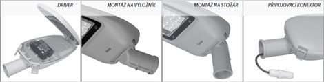 MODUS NOD 4000lm, LED 740,  skleněný kryt, optika širokozářič, nestmívatelné 2