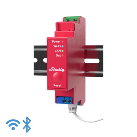 SHELLY PRO 1PM Spínací modul na DIN lištu s měřením spotřeby, 1kanálový, LAN, WiFi, Bluetooth 1