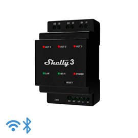 SHELLY PRO 3 Spínací modul na DIN lištu 3kanálový, LAN, WiFi, Bluetooth
