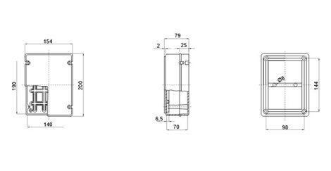 GW44207 krabice 190x140x 70 NO IP56 2