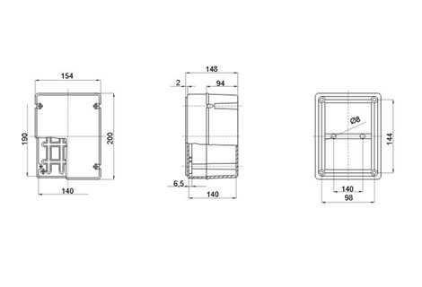 GW44217 krabice 190x140x140 NO IP56 2