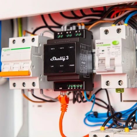SHELLY PRO 3 Spínací modul na DIN lištu 3kanálový, LAN, WiFi, Bluetooth 3