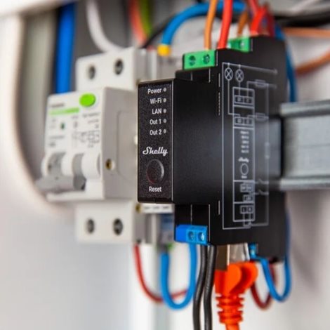 SHELLY PRO 2PM Spínací modul na DIN lištu s měřením spotřeby, 2kanálový, LAN, WiFi, Bluetooth 2