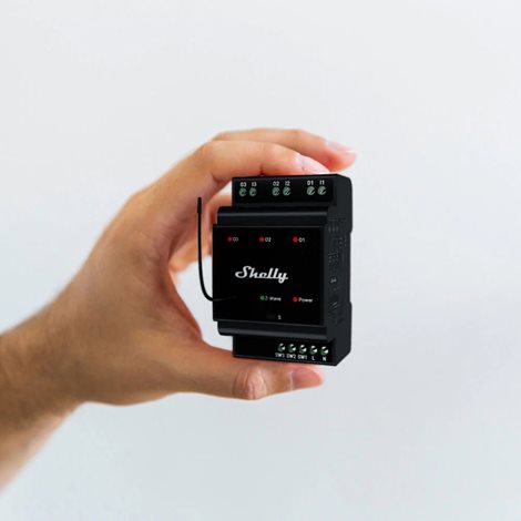 SHELLY WAVE PRO 3 LR Spínací modul na DIN lištu 3kanálový, Z-Wave Long Range 3