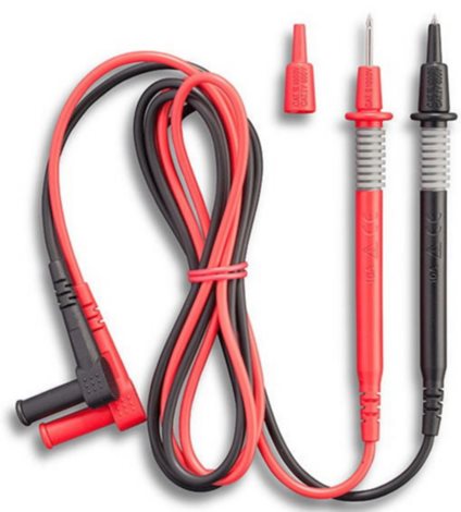 Bezpečnostní měřicí kabely Ø 4 mm s měřicím, hrotem 2 mm