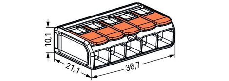 WAGO 221-615 svorka flexi 5x6 5