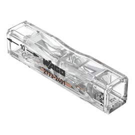 2773-2401 průchozí instalační svorka; PRO PLNÉ A VÍCEDRÁTOVÉ VODIČE; Max. 4 mm²; 2 vodiče