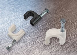 MXU1-6-BK kabelová příchytka MATRIX U1 s tvrzeným hřebíkem, Ø 6,0 mm, 100 ks, černá