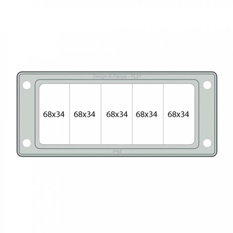 WFL-21 přírubový rámeček WAPRO-FLANGE WFL-21, 214 x 90 x 9 mm, IP65, barva šedá RAL 7035 1