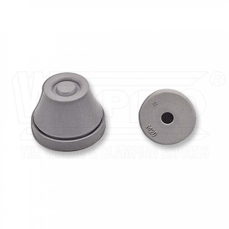 GVK-M16 gum. průchodka/záslepka W-GLAND, IP67, otvor M16, kabel 5 - 9 mm, kaučuk, šedá RAL 1