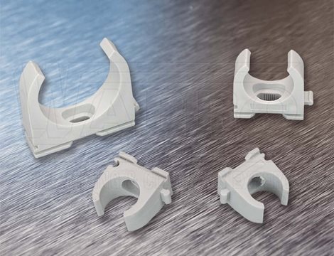 LUN-M40 upevňovací rychlopříchytka trubek LUNA Clip, M40, šedá RAL 7035 1