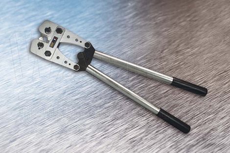38-TAU-120L mechanické lisovací kleště TAURUS 120L s otočnými čelistmi pro Cu oka a spojky 1
