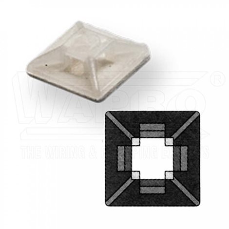 M-AS-12 samolepící příchytky pro pásky do šířky 3,2 mm, 12,5 x 12,5 mm, přírodní 1