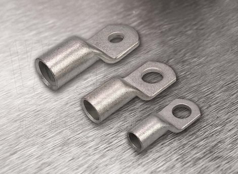 OKL-6-M6 lisovací oko Cu lehčené, pocínované, neizolované, 6,0 mm², ø M6