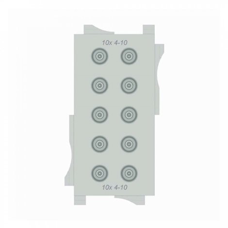 WFLI21-6834-13 stavebnicová přírubová vložka WAPRO-FLANGE pro WFL-21, 68 x 34 mm, 10x 4 -  1