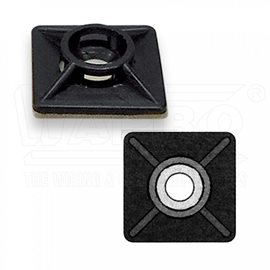 MR-AS-19BK samolepící (šroubovací) příchytky pro pásky do šířky 4,2 mm, 18,9 x 18,9 mm, če