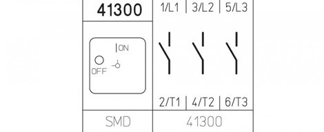 B263-41300-710N4 výkonový odpínač / 63 A / O-I / 3-pól. / 90° 3