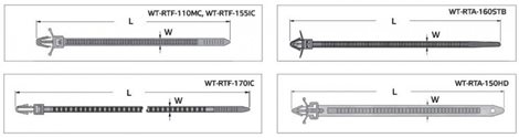 WT-RTF-155IC vázací pásky s rychlomontážní příchytkou, 157 x 3,5 mm, do otvoru ø 4,6  3