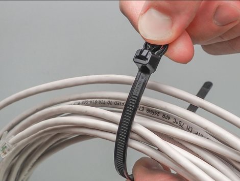 WT-CS-200HDB Vázací pásky rozdělávací CLEVER STRAP, 218 x 7,5 mm, černá 3